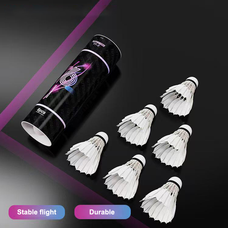 Badminton Shuttlecock - 3/6 Adet Badminton Topları Beyaz Kaz