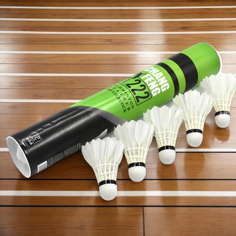 Feather Shuttlecock - 12 adet dayanıklı Badminton raketle ördek